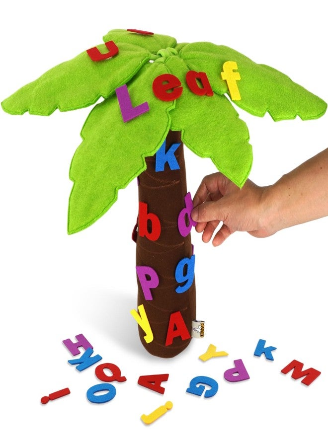 CHEFAN Felt Letter Tree, Freestanding Coconut Tree, Alphabet Game Set Props from The Childhood Favorite Book for Early Education Home Classroom Play - Image 1